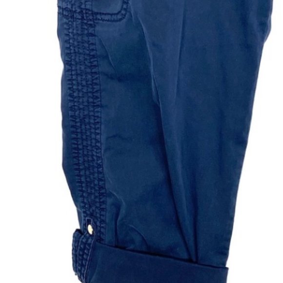 CHICO'S Adjustable Leg Blue Utility Pants - Size 2/Large - Picture 2 of 8